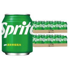 Sprite 雪碧 清爽檸檬風味, 透明氣泡 酷爽解渴, 250ml, 48罐