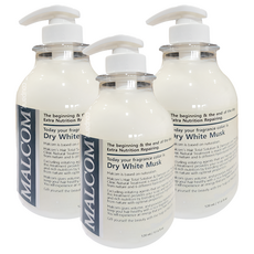 MALCOM 瑪律科姆 自然植萃柔敏香氛潤髮乳 激情白麝香, 520ml, 3瓶