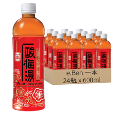 e.Ben 一本 酸梅湯 600ml, 24瓶