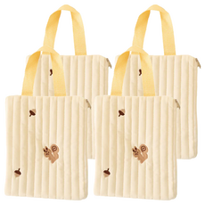 沐慕家居 棉布掛式刺繡濕紙巾套, 20 x 15cm, 刺繡松鼠, 4入