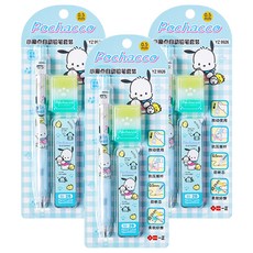 ii GEN 一正 三麗鷗形象 0.5mm 小魔點自動鉛筆套裝, 帕恰狗, 3組