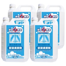 CLEAN CAPTAIN 除垢隊長 高效清潔光亮玻璃清潔劑, 4kg, 4桶