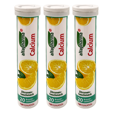 Altapharma 鈣補充發泡錠飲品 檸檬口味, 90g, 20顆, 3瓶