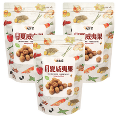 元氣家 烘焙蜜汁夏威夷果, 低溫烘焙保留營養成分, 口感香脆, 無防腐劑, 200g, 3包