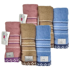 ONE&ONE 慶峯棉業 台灣製精梳棉緞檔毛巾 33 x 74cm 3條, 2組