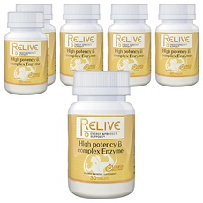 RELIVE 百大蔬果酵素天然B群, 30錠, 6罐