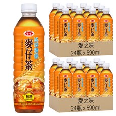 愛之味 冰萃漫香 無糖麥仔茶, 590ml, 48瓶
