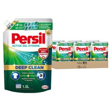Persil 寶瀅 台灣公司貨 深層酵解洗衣凝露補充包 除菌防蟎, 1.5L, 6包