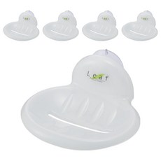 Leaf 吸盤肥皂架 日本製, 白色, 5個