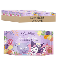 KUROMI 酷洛米 純水柔濕巾, 20張, 36包
