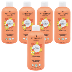 ATTITUDE 艾特優 兒童泡泡浴 3歲以上 芒果, 473ml, 5瓶
