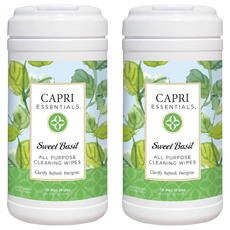 CAPRI ESSENTIALS 廚房濕紙巾 甜羅勒, 70張, 2罐