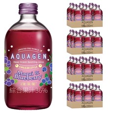 AQUAGEN 藍莓智利酒果海洋深層氣泡飲, 330ml, 36瓶