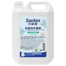 Savlon 沙威隆抗菌洗手慕斯-清新草本薄荷 植萃溫和親膚配方, 3.785L, 1桶
