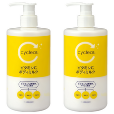 KUMANO 熊野油脂 cyclear 維生素C身體乳, 400ml, 2瓶
