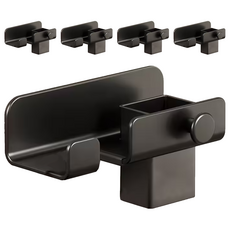 FAmILyLIFE 生活 簡約風免打孔吹風機置物收納架 免釘膠款, 極簡黑, 5個