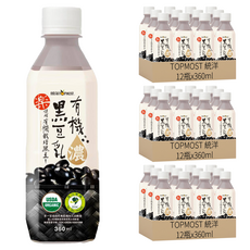 TOPMOST 統洋 有機有糖黑豆乳, 360ml, 36瓶