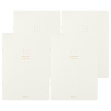 日本 MIDORI 點點彩色筆記本 A5 15272, 白色, 4本