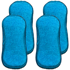 White Magic 超細纖維海綿菜瓜布 海洋藍 洗碗海綿 不傷餐具 輕鬆去油, 4個, 1入