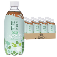 惜惜 康普茶氣泡飲, 檸檬薄荷口味, 24瓶, 420ml