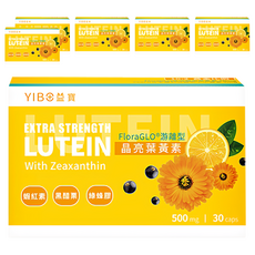 YIBO 益寶 晶亮葉黃素 游離型, 30顆, 500mg, 6盒
