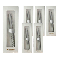 PLATINUM 白金牌 鋼珠筆 WT-250, 灰色, 6支