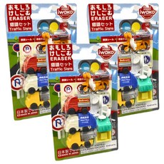 Iwako 造型橡皮擦套裝, 交通標誌, 工作車及號誌, 3組