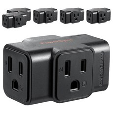 PowerSync 包爾星克 3P轉3P 3插壁插 TC3303N0, 黑色, 6個, 6.48cm