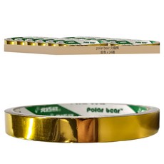 polar bear 北極熊 RAT1218K 大彩色晶晶膠帶, 金色, 24捲