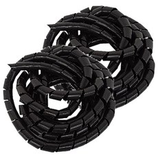 PowerSync 包爾星克 纏繞管保護套電線理線器 ACLWAGW2N0 18mm x 2m, 黑色, 2個
