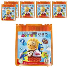 雄獅奶油獅彩色筆 色彩鮮豔 安全 無銳角設計 手提把手, 36色, 6盒