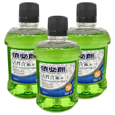 依必朗 活性含氟漱口水, 含Chlorhexidine抗菌成分, 500ml, 3瓶