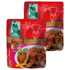 MAK NYONYA 馬來媽媽 仁當乾咖哩風味即煮醬 2包,道地馬來西亞風味，快速上桌，不含人工色素及膽固醇, 200g