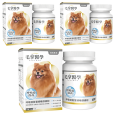 毛掌 保健品【犬】保養粉50g - 呵護愛犬呼吸道 維持氣管機能, 50g, 呼吸道氣管順暢, 3罐