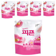 碧珍 高級衣物香氛柔軟精補充包 Pink Rose, 2.3L, 6包