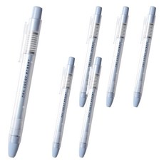 sun-star noc color eraser 按壓出芯橡皮擦, 附筆夾 橡皮擦芯直徑5mm 雙層結構筆身, 天空, 6個