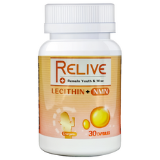 RELIVE 卵磷脂 + NMN, 500mg, 30顆, 1罐