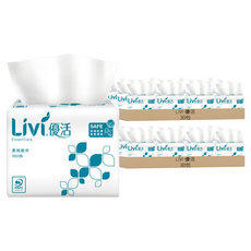 LIVI 優活 Essentials 柔拭紙巾, 雙層, 300抽, 60包