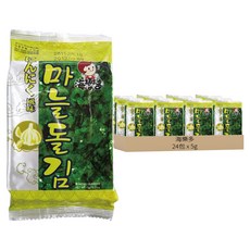 海樂多 盒裝海苔 韓國海苔 韓國乾淨海域海青菜製作 包飯或當點心都好吃, 5g, 24包