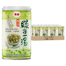 泰山 綠豆椰果湯, 330g, 24罐