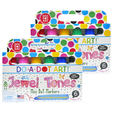 DO-A-DOT ART 點點畫筆 Set 6入 Jewel Tones Mini Dot Markers, 迷你寶石色, 2盒