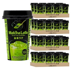 MORIYAMA 守山乳業 抹茶拿鐵飲料, 48個, 200ml
