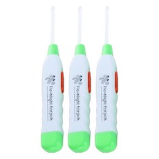 SSDream 頂端亮帶燈照明LED挖耳器 顏色隨機, 3個, 1個裝