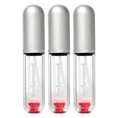 Travalo Perfume Pod Pure 按壓式填充便攜香水分裝瓶 5ml, 銀色, 3件