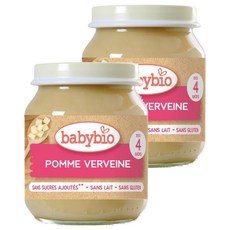 babybio 生機鮮果泥 4M, 蘋果, 130g, 2罐