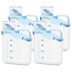 小麥購物 食品級手提密封罐 L2277 天空藍 2L, 4個