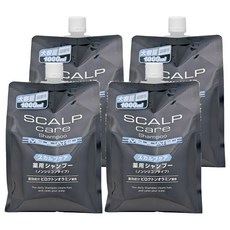 KUMANO 熊野油脂 頭皮護理 洗髮精補充, 1L, 4包