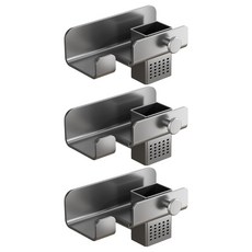 吹風機架 多功能吹風機架 加厚碳鋼材質, 黑色, 3個