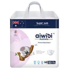 aiwibi 愛薇彼 零觸感瞬吸黏貼型尿布 ~5kg, NB, 22片