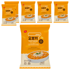 YOPOKKI 起司味炒年糕拉麵 (兩人份), 韓國最道地小吃, 有嚼勁的年糕搭配Q彈泡麵, 260g, 6包